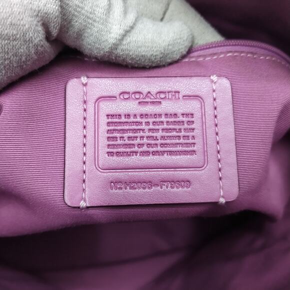 Coach Gallery Signature Brown Coated Leather Double Handles Tote Shoulder Bag - Picture 11 of 16